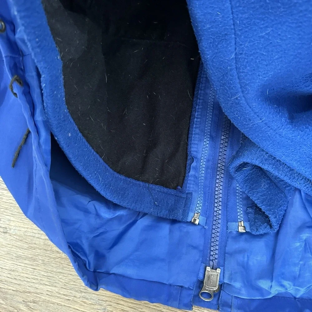 VTG The North Face TNF Goretex Blue Coat‎ Sz L FAIR READ